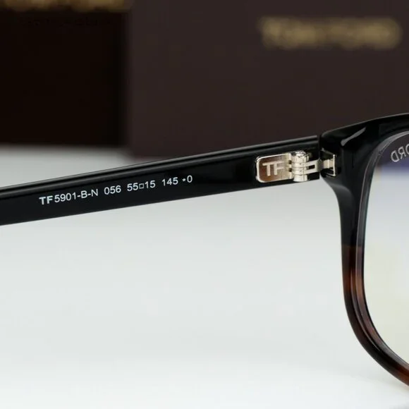 Tom Ford Men Eyeglasses Black Havana Blue Light Block  display picture 1